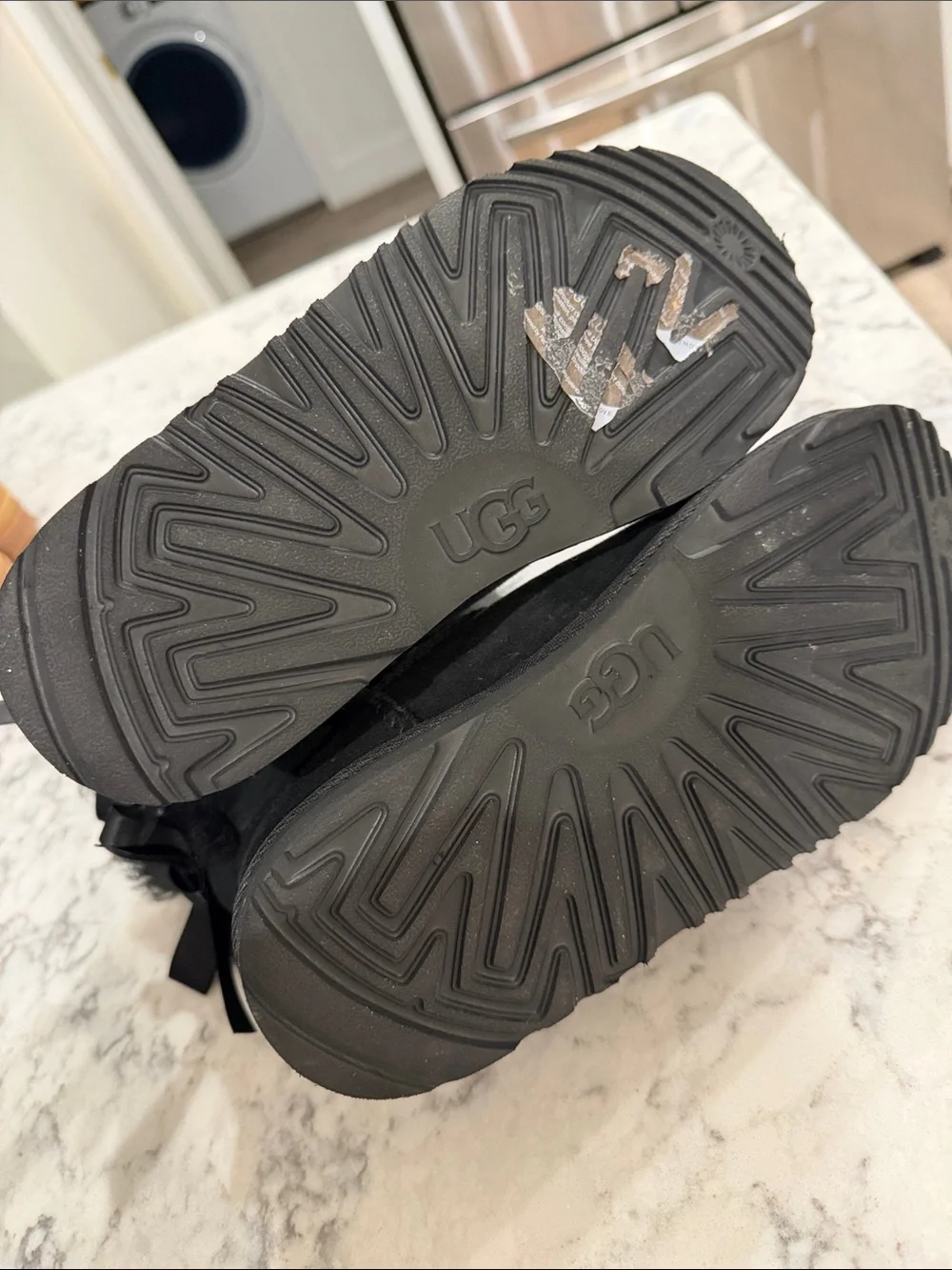 UGG Kids Black Shearling Short Boots